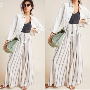 Anthropologie Chiara Corseted Linen Pant - 2